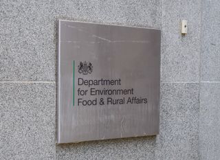 Defra: The Department for Environment, Food and Rural Affairs building sign