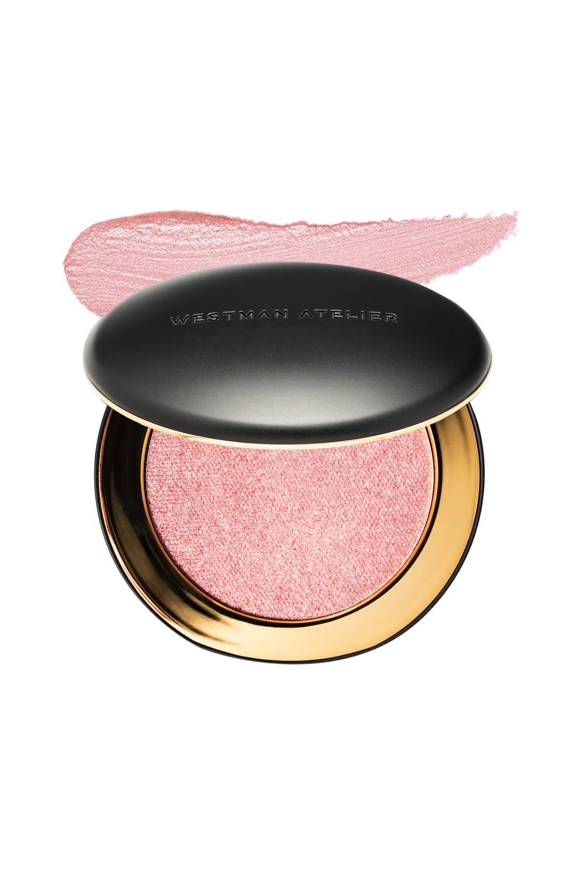 A Westman Atelier highlighter compact set against a white background.