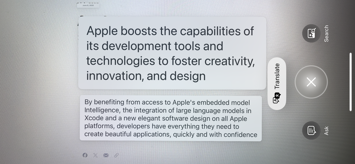 ai translation iphone french