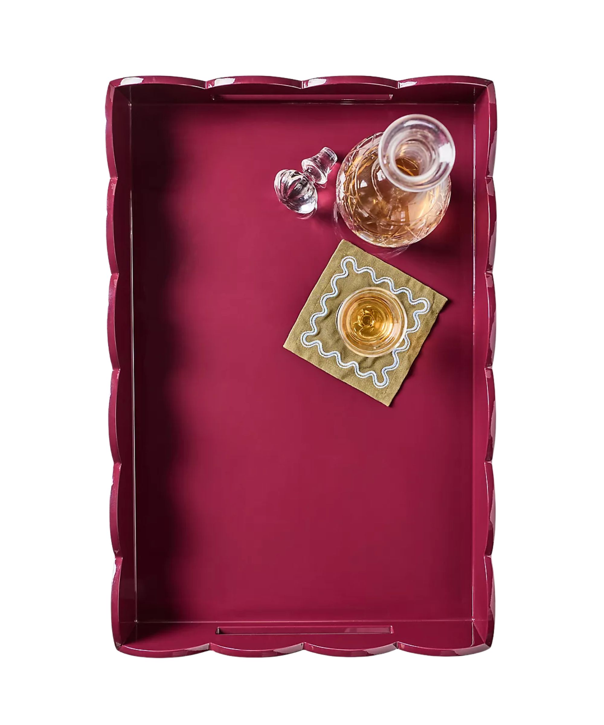 Cherry Red Lacquered Tray