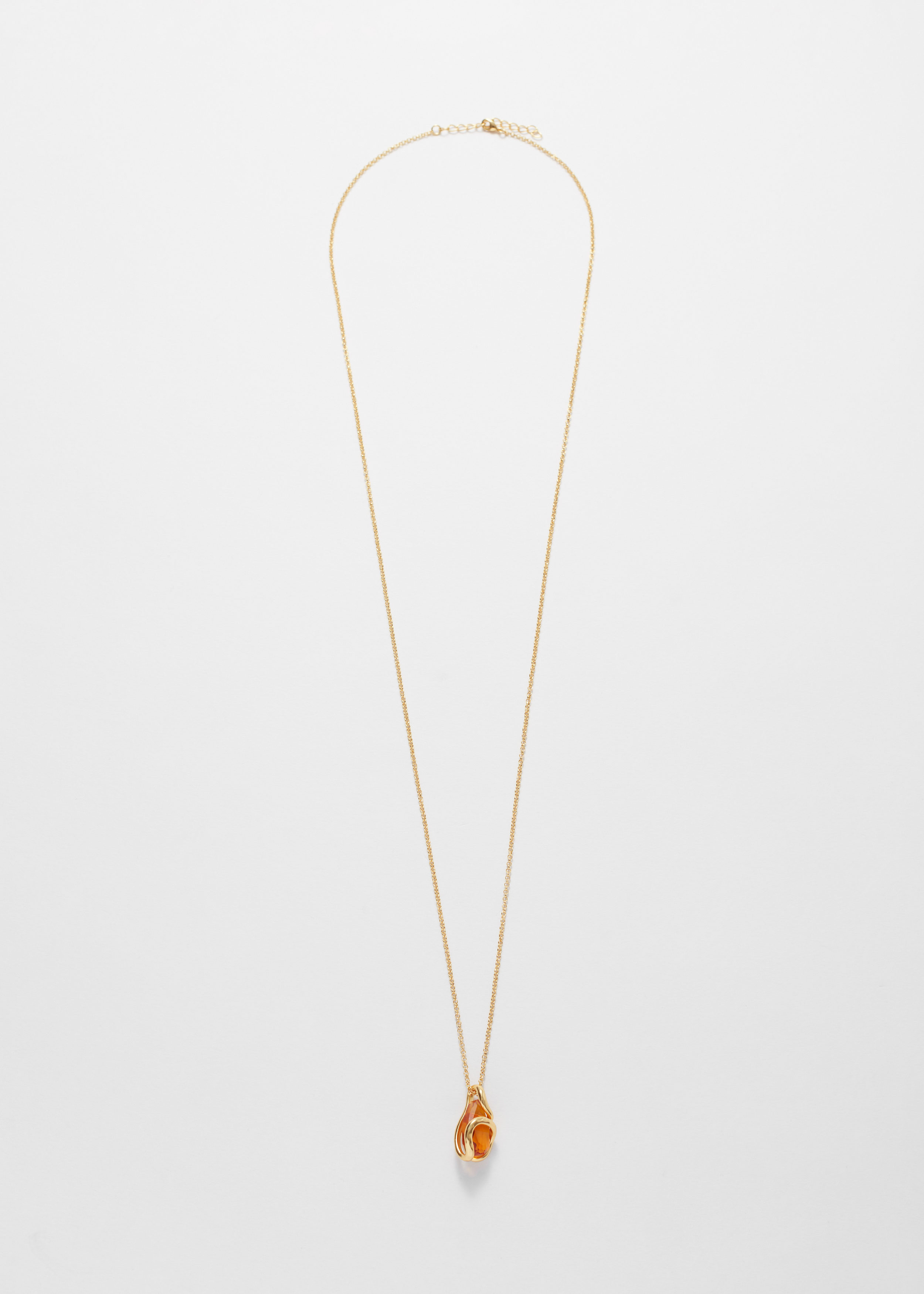 Glass Stone Pendant Necklace