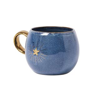 Moon & Star Blue Ceramic Mug