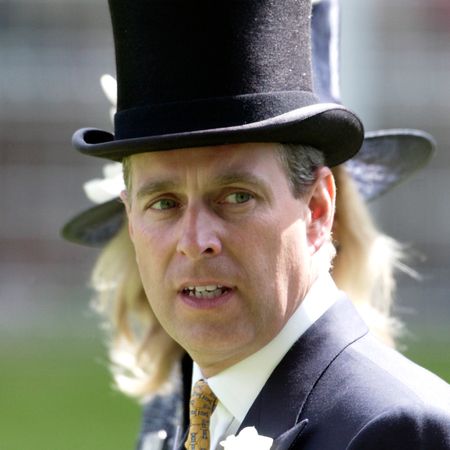 Prince Andrew wearing a top hat 