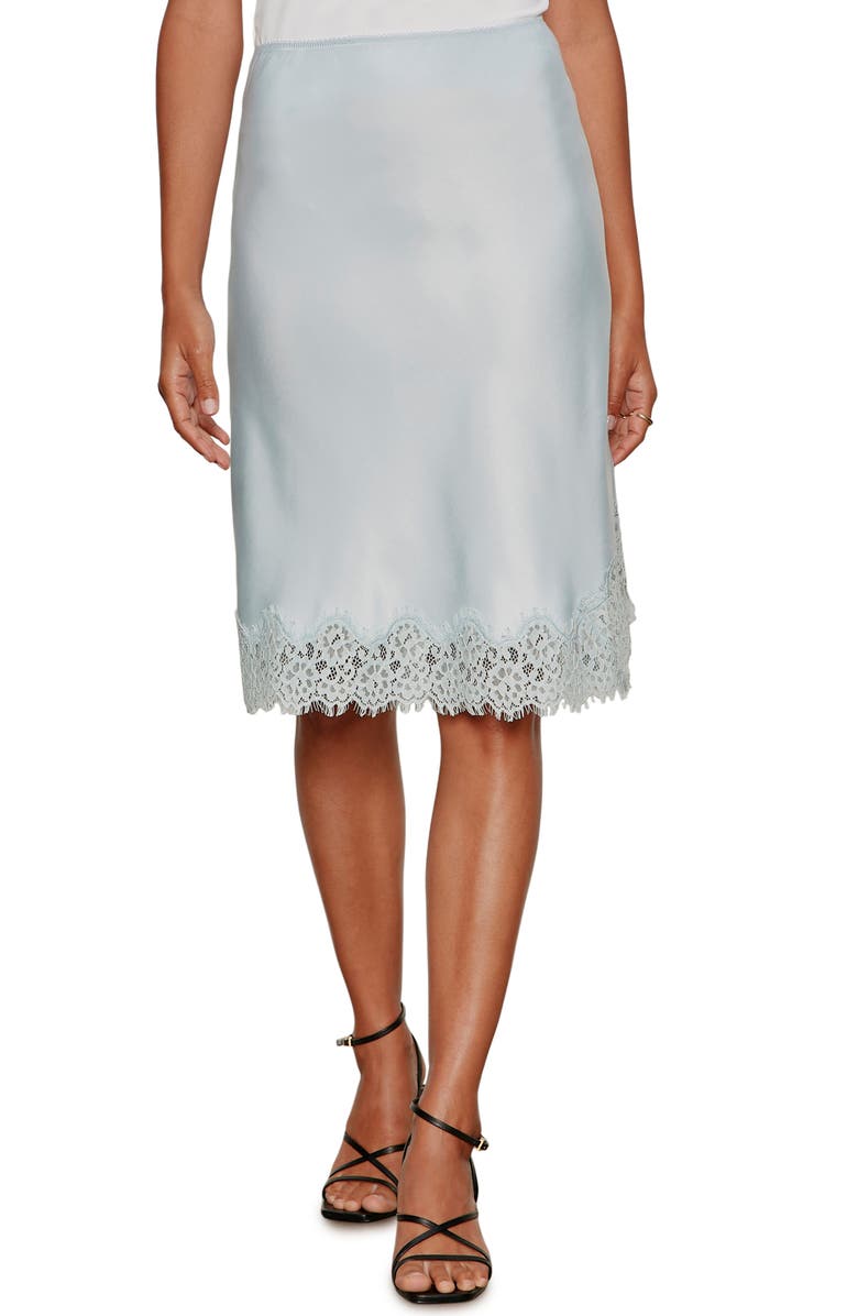 Effortless Lace Trim Slip Skirt