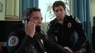 G.W. Bailey and Steve Guttenberg in Police Academy