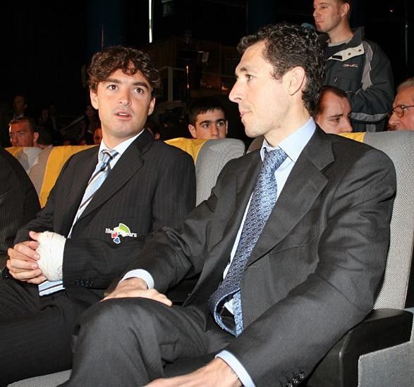Roberto Heras and Francisco Mancebo discuss the Vuelta route