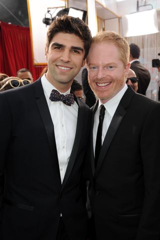 Justin Mikita and actor Jesse Tyler Ferguson attend the 19th Annual Screen Actors Guild Awards at The Shrine Auditorium on January 27, 2013 in Los Angeles, California.