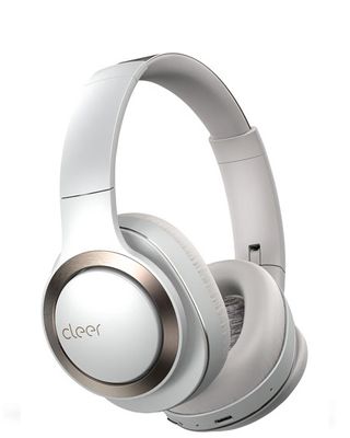Cleer Audio headphones in white.