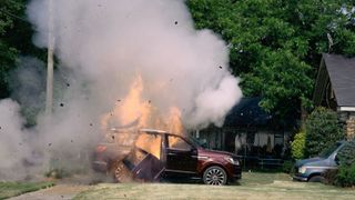 Car explodes in Tulsa King