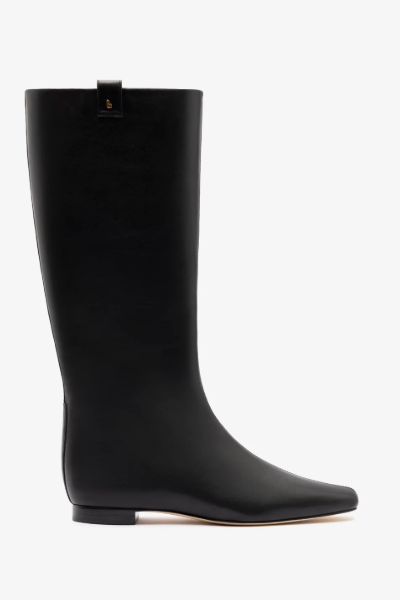 Larroud&amp;eacute;, Alexis Flat Boot in Black Leather
