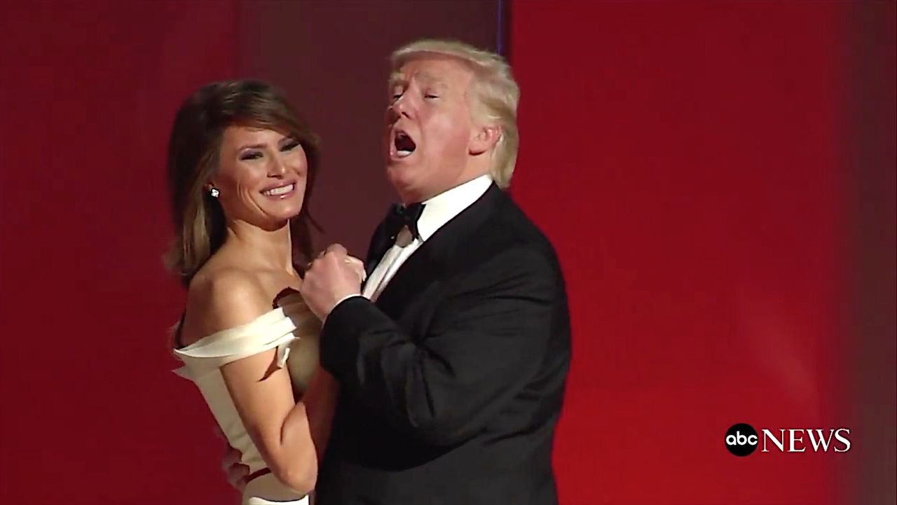 Donald Trump and Melania have their first dance