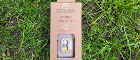 The Silva Terra Scout XT taken during the review, in its box laid on some bright green grass