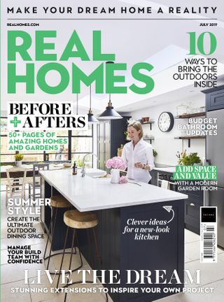 Front cover of the July issue of Real Homes magazine