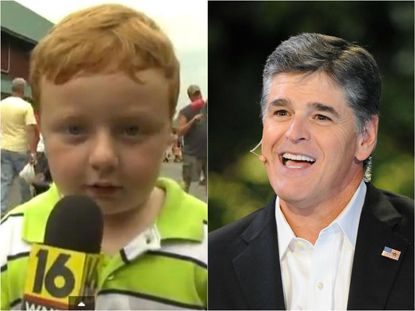 Sean Hannity is upset that Stephen Colbert likened him to 5-year-old viral 'newsman'