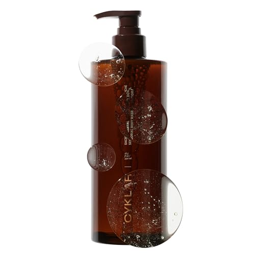 Cyklar Sensorial Body Wash. Sacred Santal Hydrating Cleanser With Moisture Locking Multi-Oil Complex, Sodium Pca and Glycerin. Nourishing Shower Gel for Women and Men, 16.5 Fl Oz Luxury Bodywash
