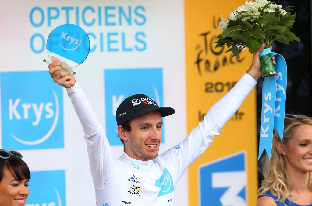 Adam Yates (Orica-BikeExchange) is enjoying his time in white