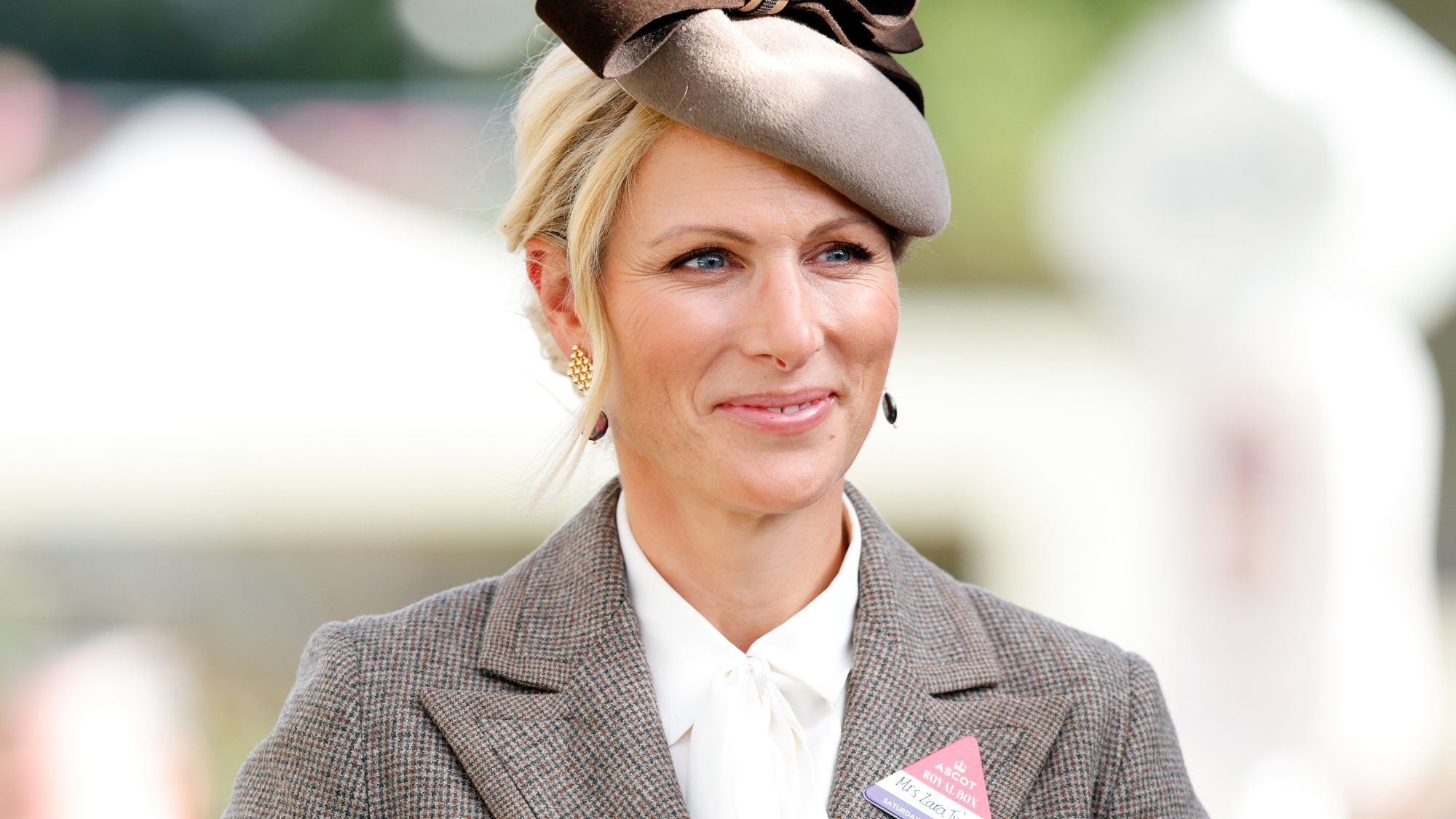 Zara Tindall presents the prizes to the winners of the Qatar Racing British Champions Fillies &amp; Mares Stakes at Ascot Racecourse on October 17, 2026