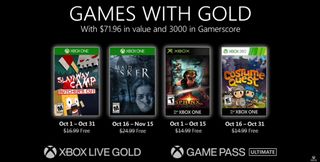 Xbox Games With Gold October 2020