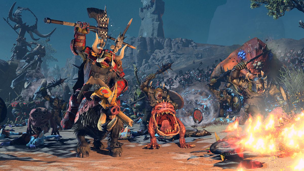 Different factions battling in Total War: Warhammer 3 DLC Omens of Destruction