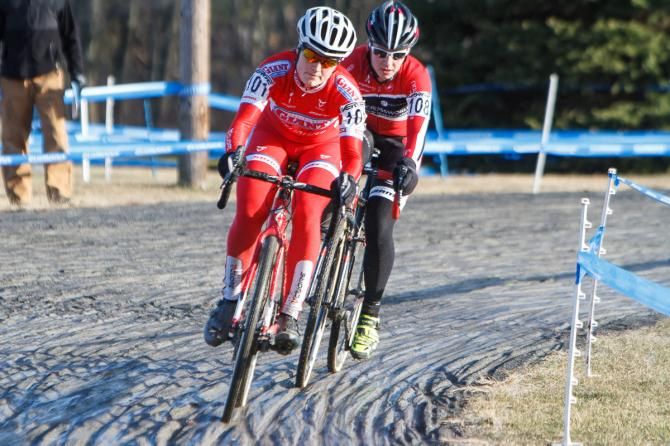 The breakaway - Elle Anderson and Emma White without another rider in sight
