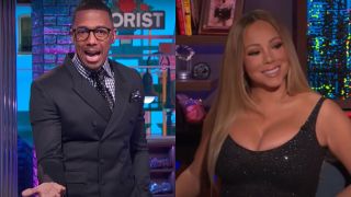 screenshots of Nick Cannon and Mariah Carey