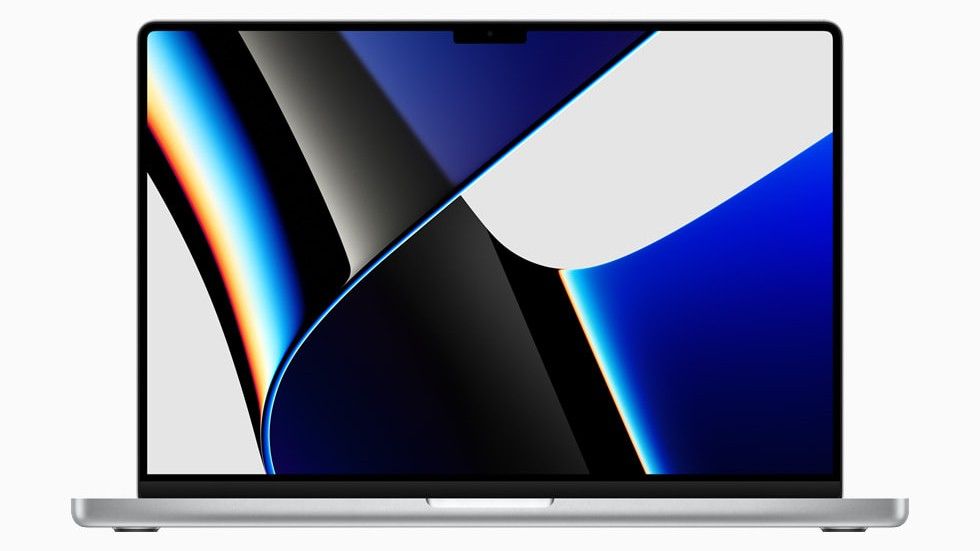 An open view of the MacBook Pro M1 16-inch.