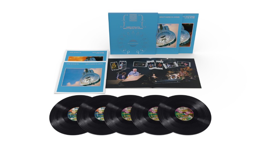 Dire Straits Brothers in Arms 4th Anniversary LP on white background