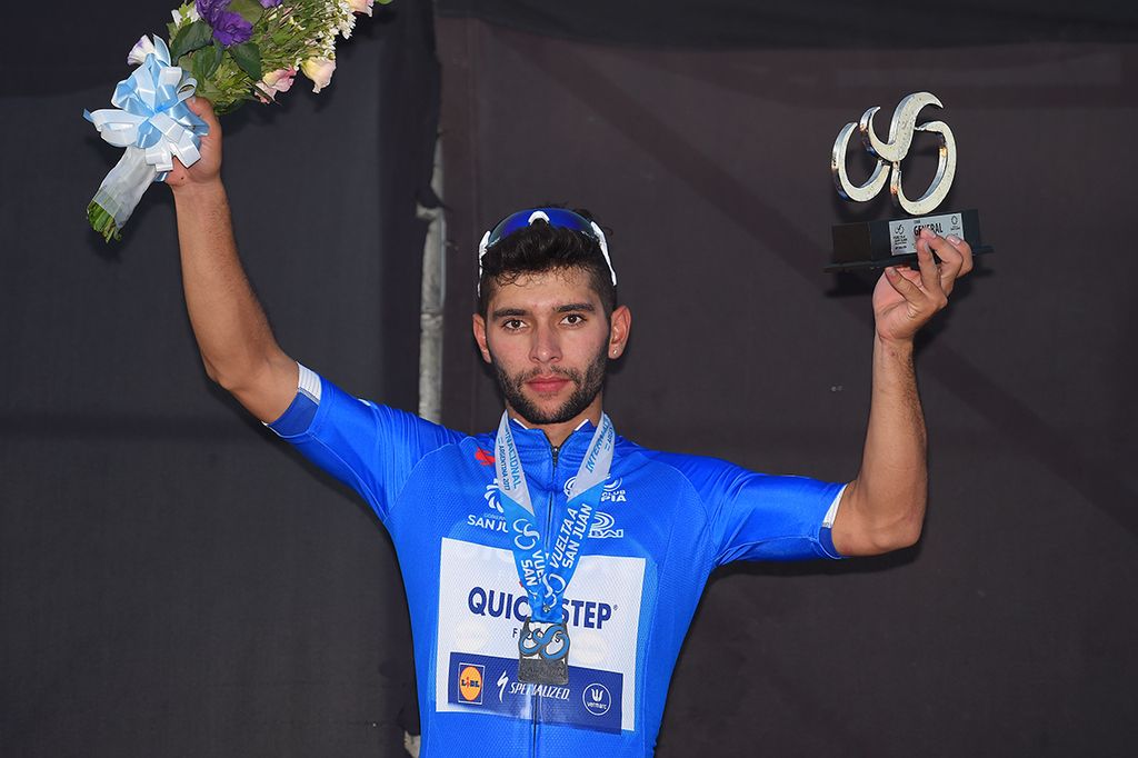 Race leader Fernando Gaviria (Quick-Step Floors)