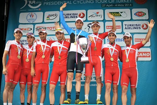 Team Cofidis celebrates its success