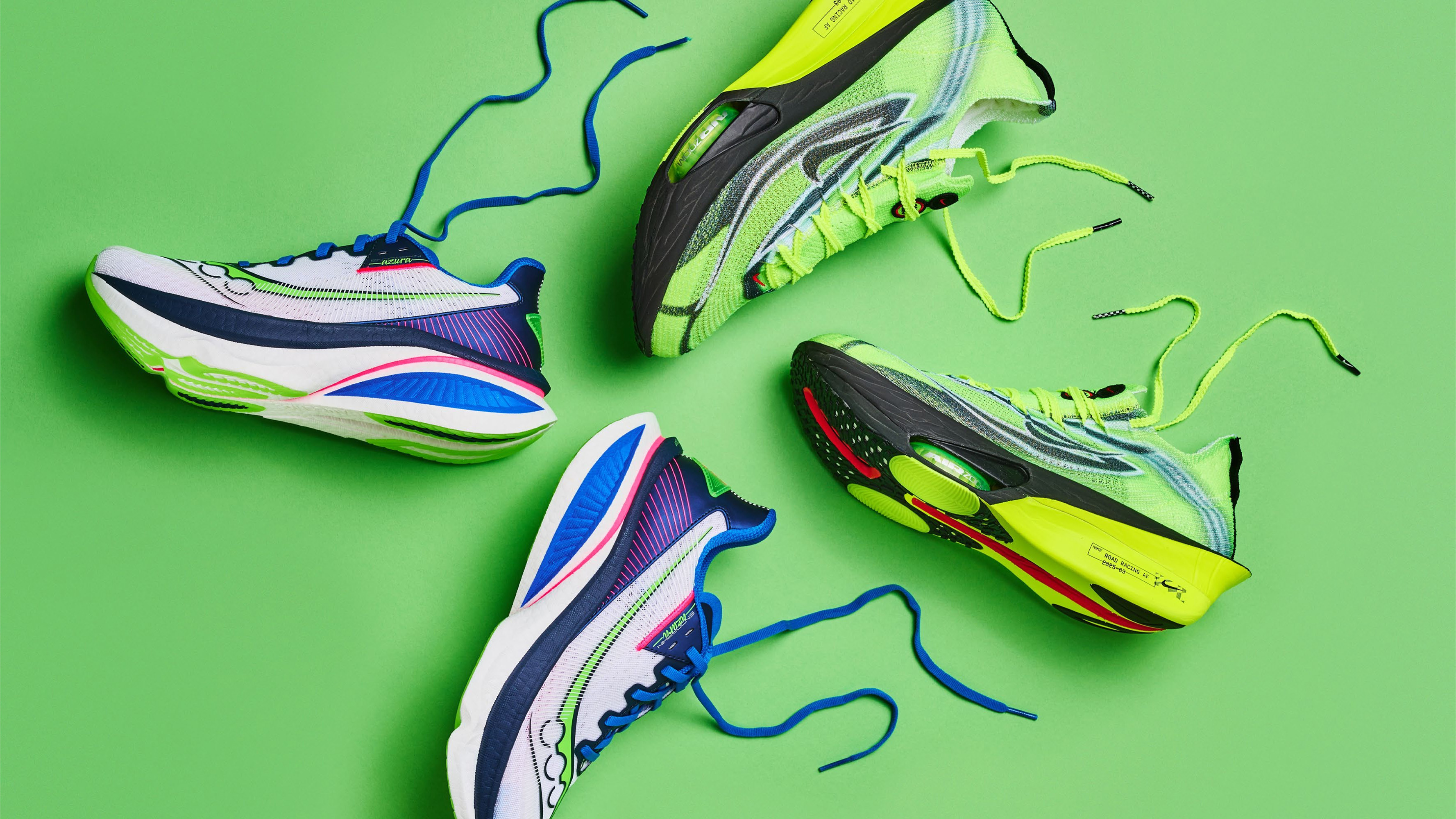 A selection of running trainers.