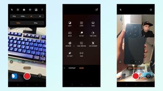 Screenshots of OnePlus 13 camera app.
