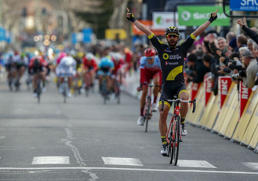 Direct Energie's Jerome Cousin claimed a cagey victory in stage 5 of Paris-Nice