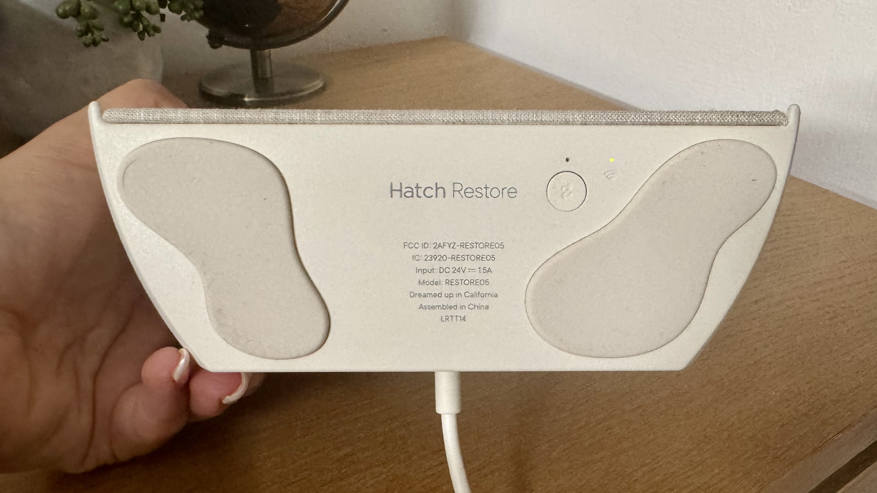 Hatch Restore 3 sunrise alarm clock bottom