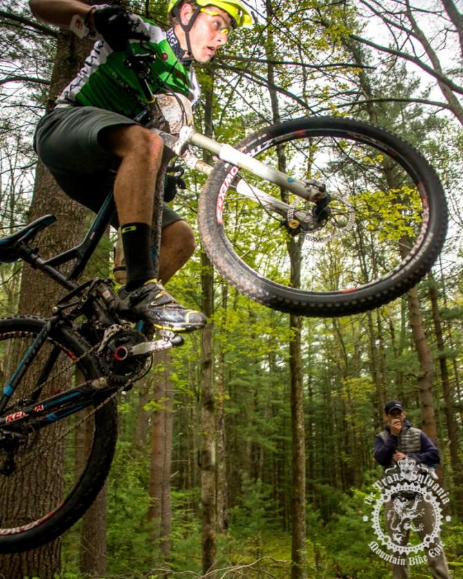 Cody Philips jumps the gap at the end of the enduro