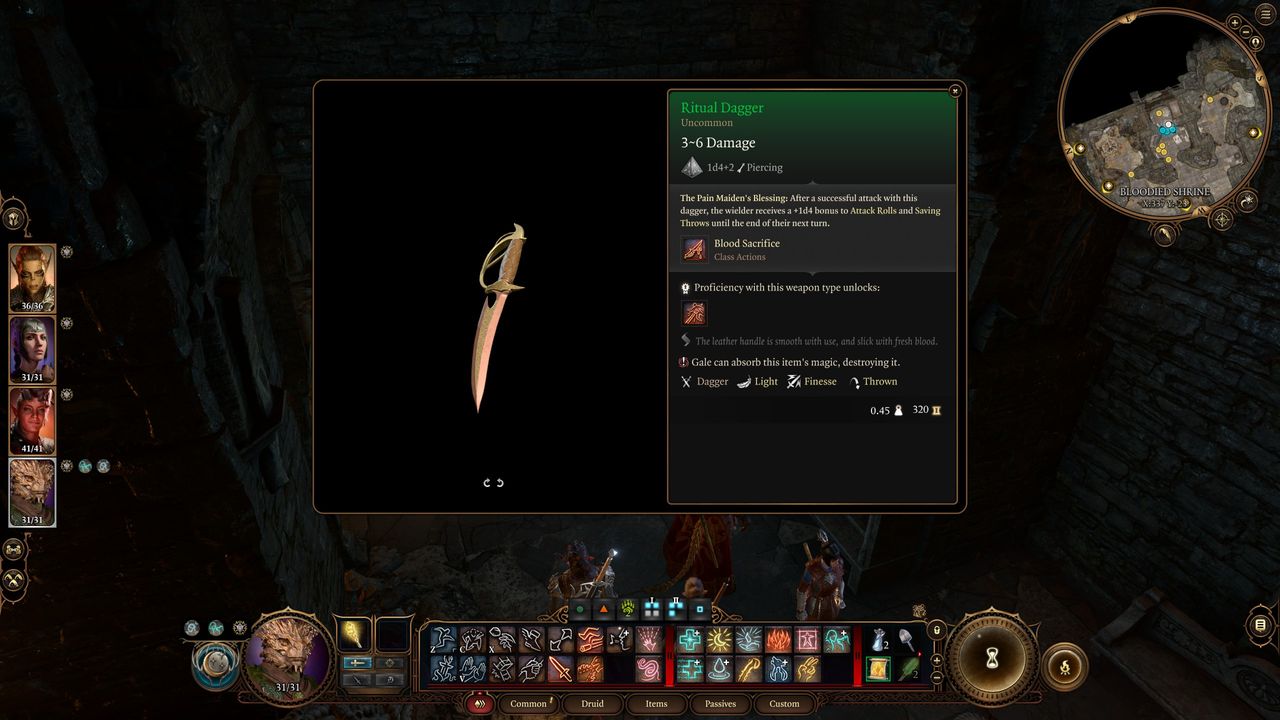 Baldur's Gate 3 Abdirak - Ritual Dagger