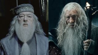 Albus Dumbledore facing down the Dark Lord, Gandalf preparing to face off against the Balrog.