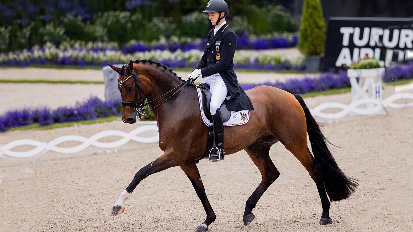 S&ouml;nke Rothenberger and Fendi (pictured) will not compete at the European Dressage Championships