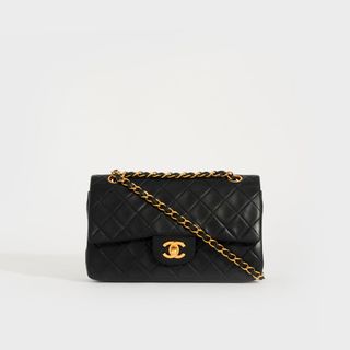 Vintage Classic Double Flap Bag in Black Lambskin - 1991 - 1994