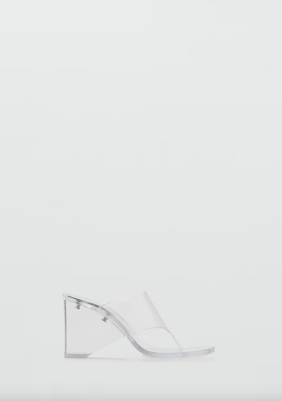 Mango x Supriya Lele, Transparent Vinyl Wedge Sandals 
