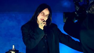 Billie Eilish performs onstage at the 2025 iHeartRadio Music Awards at Dolby Theatre in Los Angeles, California on March 17, 2025