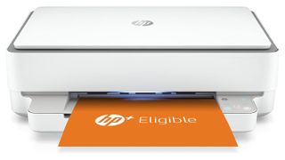 Product shot of the HP 6020e, one of the best compact printers