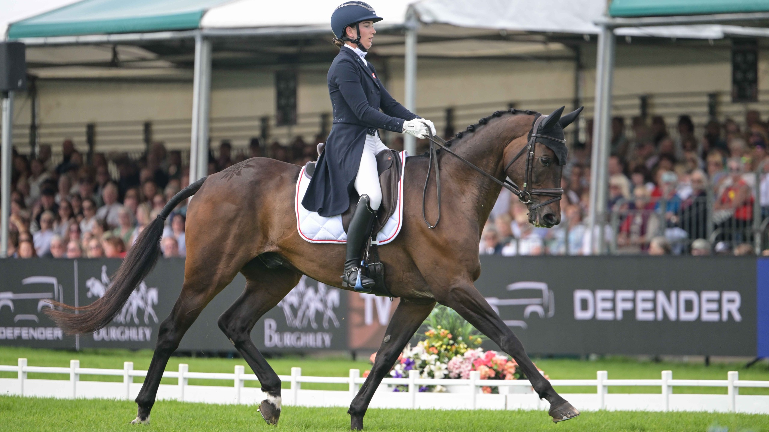 Nadja Minder riding Toblerone at the 2026 Defender Burghley Horse Trials