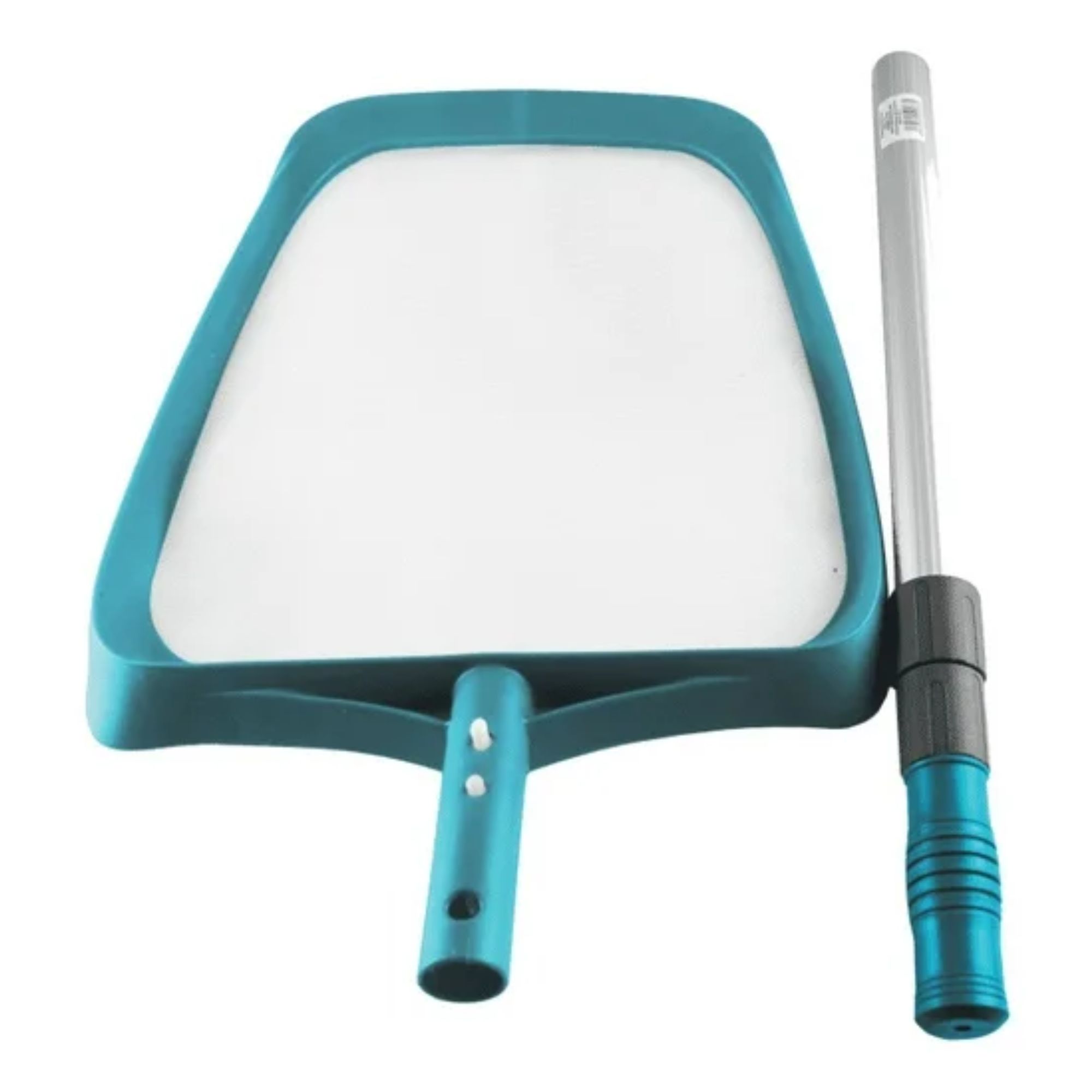 A blue pool skimmer