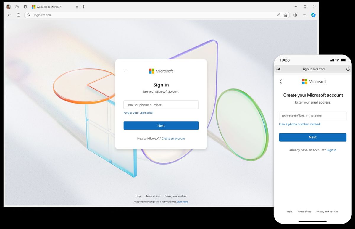 New Microsoft account sign in experience