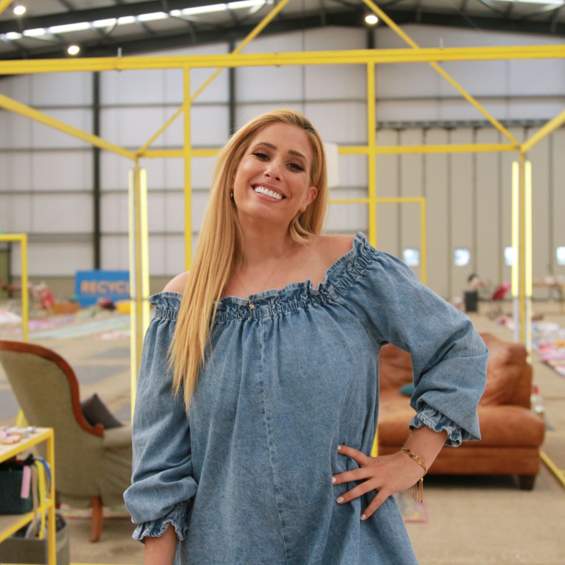 Stacey Solomon in the Sort Your Life Out warehouse