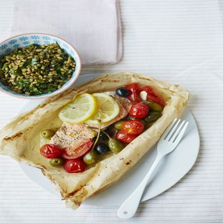 Baked Salmon Provencale