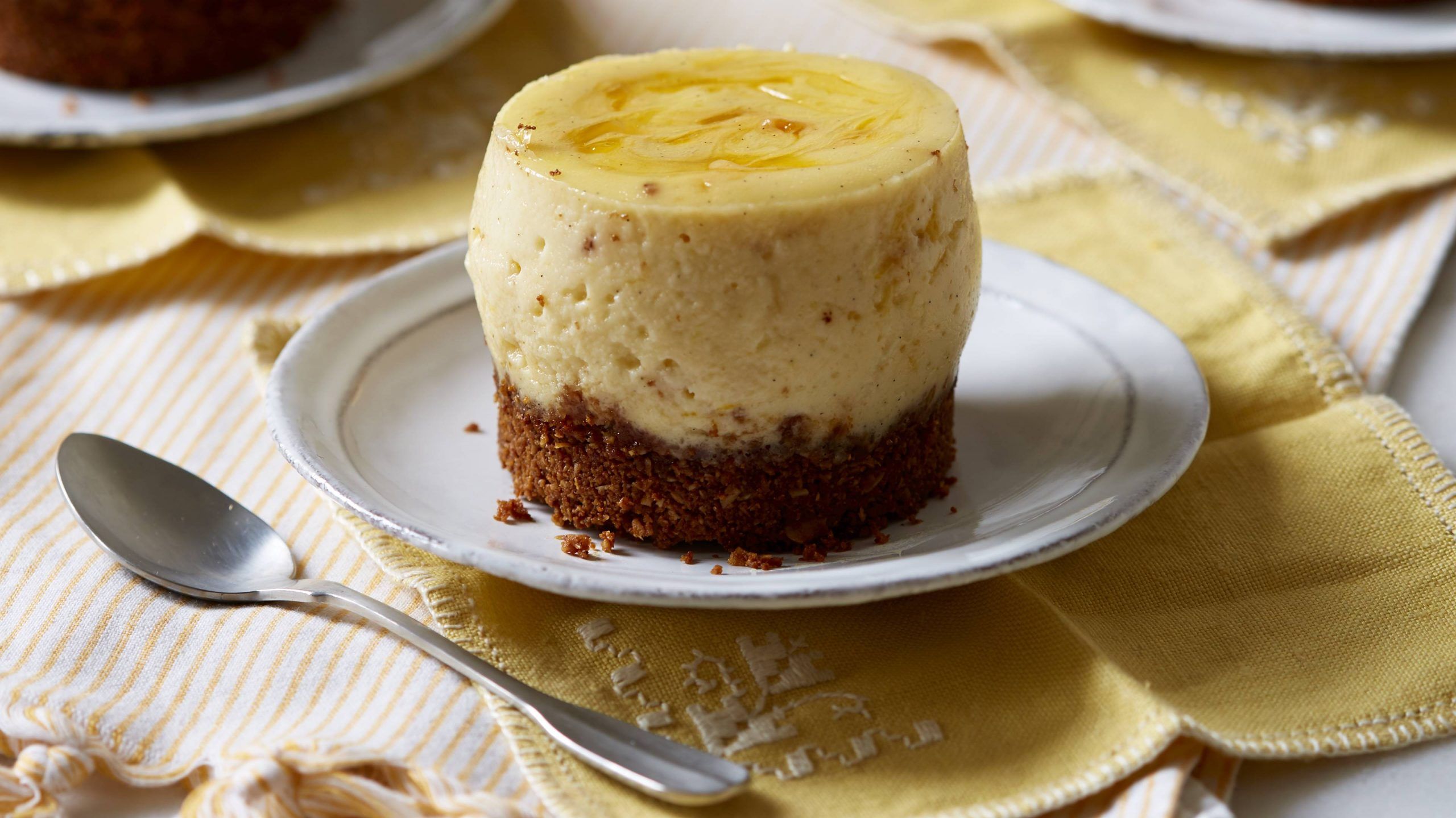 Mini mango and passionfruit baked cheesecakes recipe