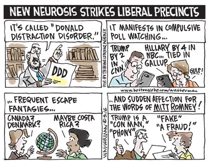 Political cartoon U.S. 2016 election Donald Trump DDD Donald Distraction Disorder
