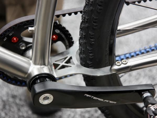 Black Sheep's full-suspension design uses a flat chain stay yoke instead of a conventional pivot.