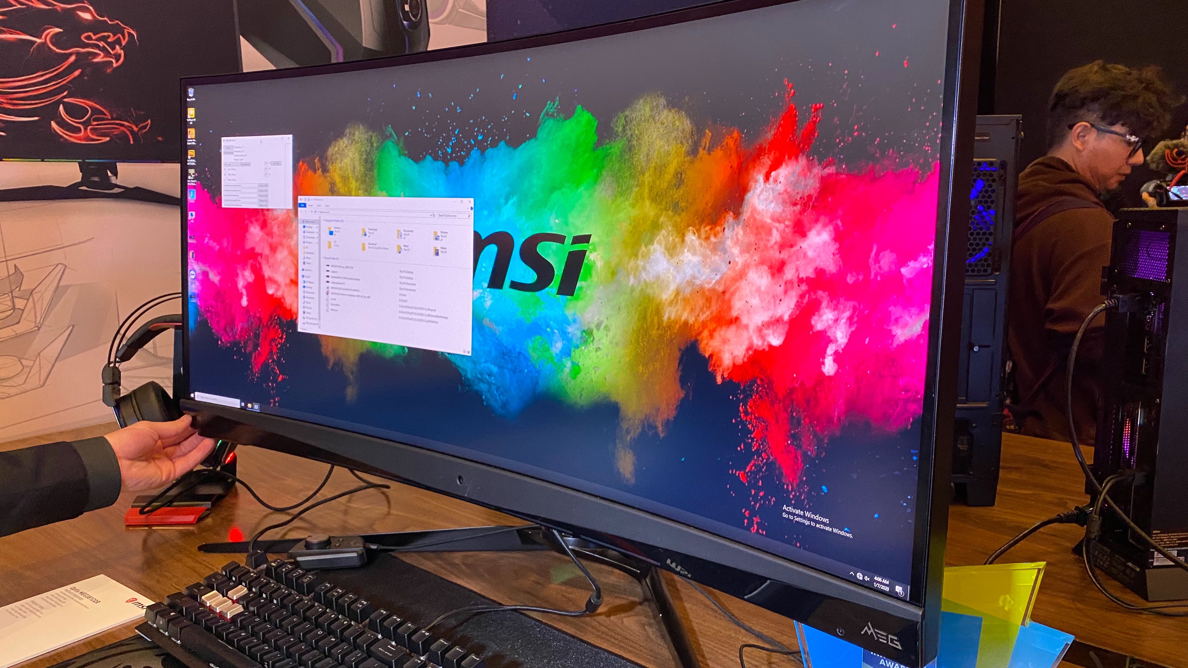 MSI Sticks a Second Screen on Its MEG381CQR Monitor, Unveils 1000R